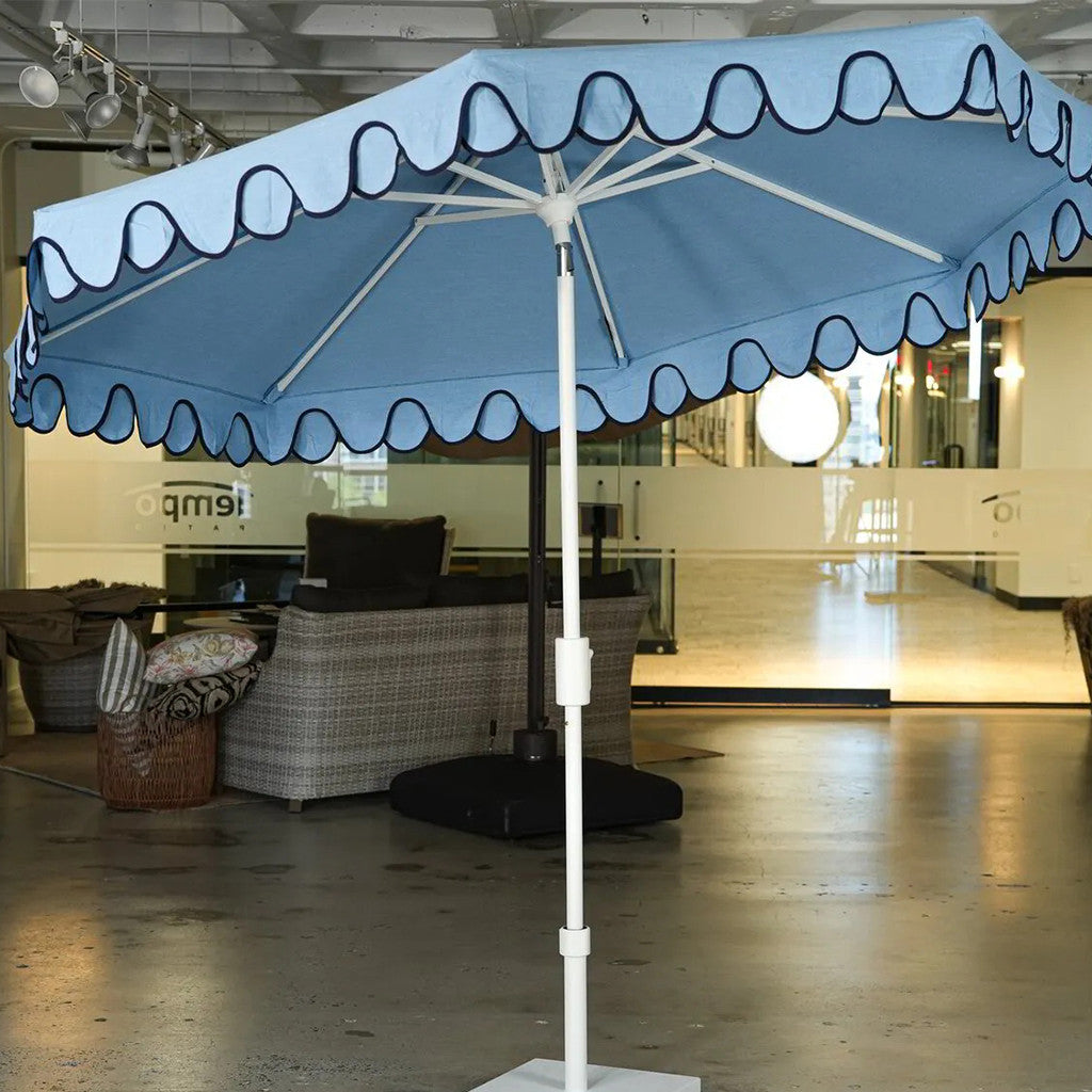 Tempo Linea Casual Classic Double Scallop 9FT Auto Tilt Umbrella For Sale - Shop for Quality Outdoor Furniture Today – Man Cave Store Atlanta