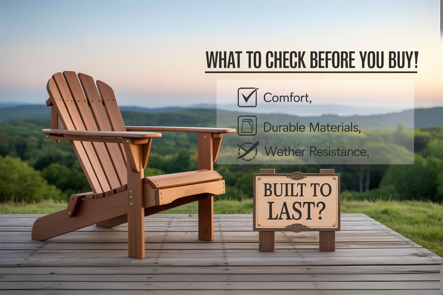 Essential Things to Look for When Purchasing Adirondack Chairs