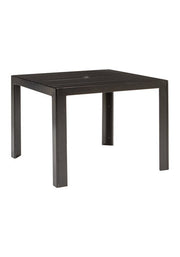 Tropitone Aluminum Slat 48" Square Dining Umbrella Table