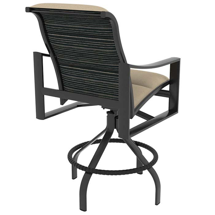 Tropitone Kenzo Padded Sling Swivel Bar Stool