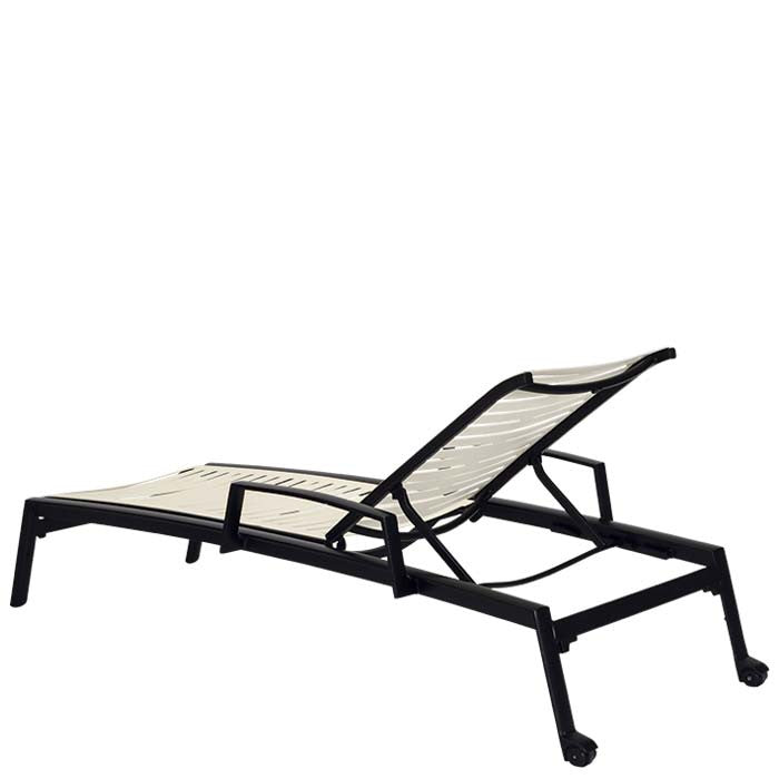 Tropitone Elance EZ SPAN™ Ribbon Segment Chaise Lounge with arms and wheels