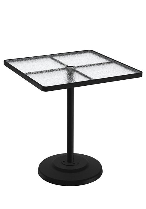 Tropitone Acrylic Round 36" CFA Base Pedestal Umbrella Bar Table, KD