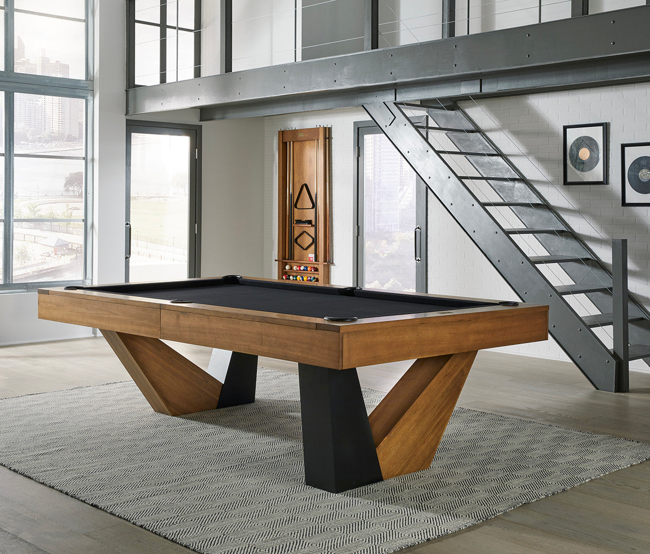 Annex Pool Table - Brushed Walnut