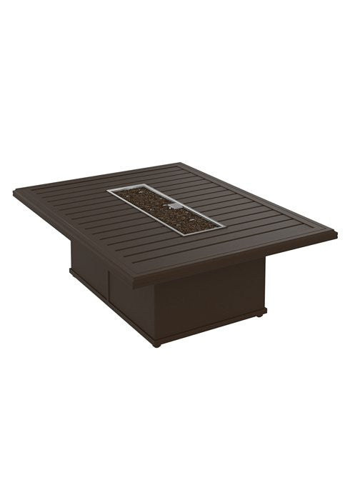 Tropitone Banchetto 54" x 42" Rectangular Fire Pit, Manual Ignition