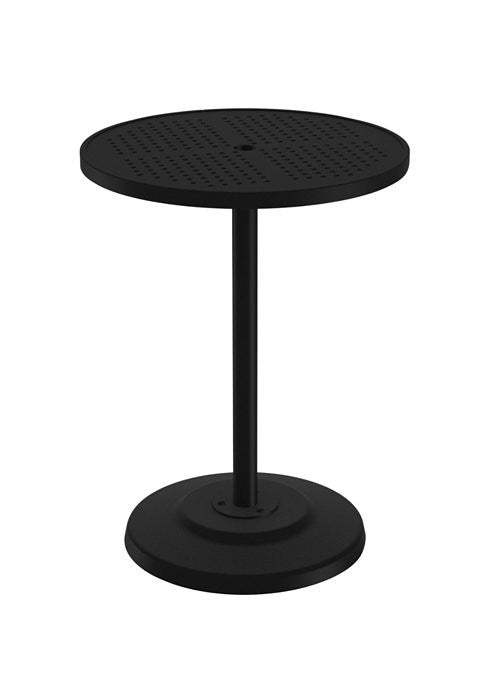 Tropitone Boulevard 30" Round KD Pedestal Bar Umbrella Table