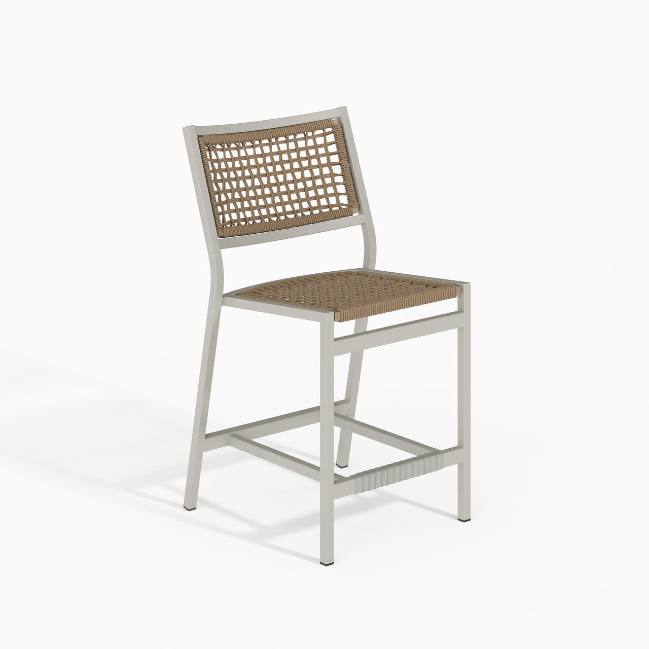 Tropitone Cabana Club Rope Seat, 25" Seat HT Armless Bar Stool