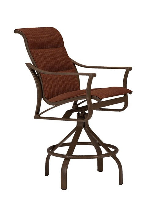 Tropitone Corsica Padded Sling Swivel Bar Stool