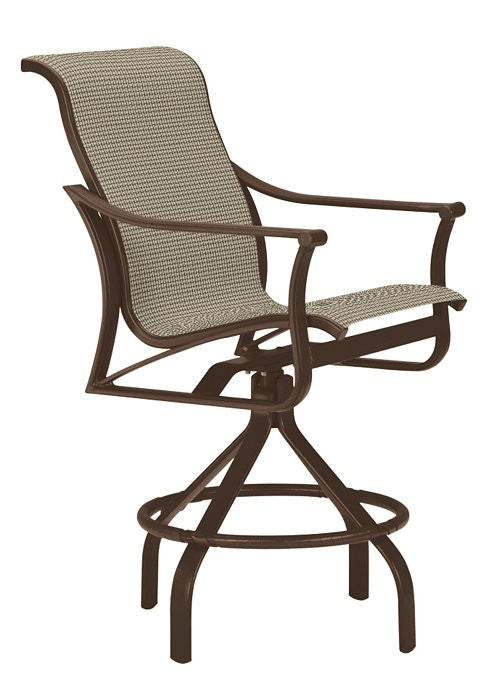 Tropitone Corsica Sling Swivel Bar Stool