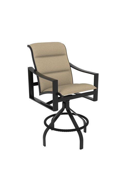 Tropitone Kenzo Padded Sling Swivel Bar Stool