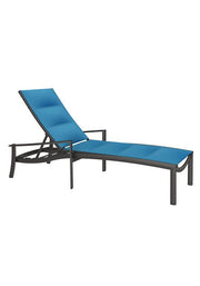 Tropitone KOR Padded Sling Chaise Lounge with arms