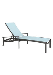 Tropitone KOR Relaxed Sling Chaise Lounge with arms