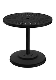 Tropitone La'Stratta 30" Round KD Pedestal Dining Umbrella Table
