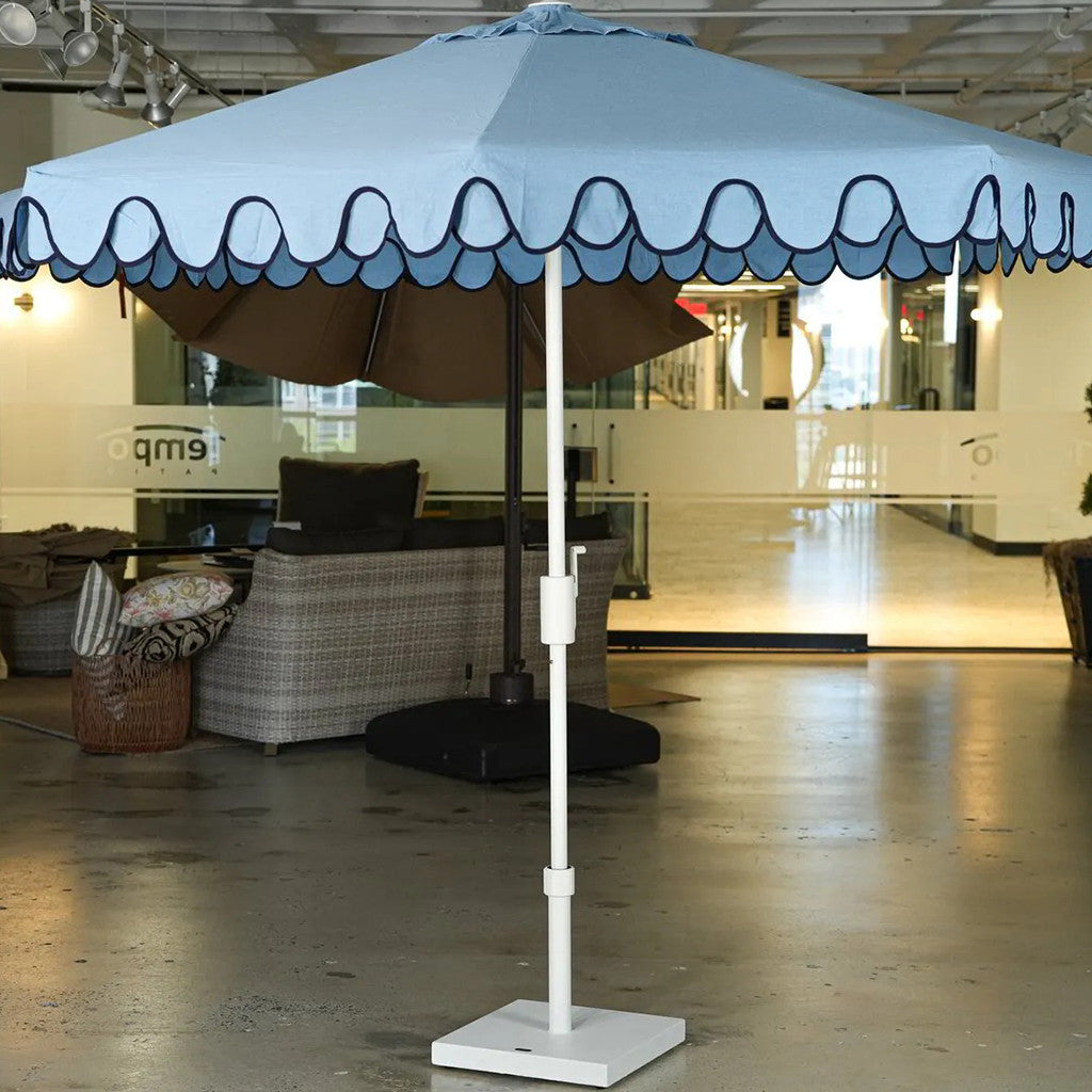 Tempo Linea Casual Classic Double Scallop 9FT Auto Tilt Umbrella