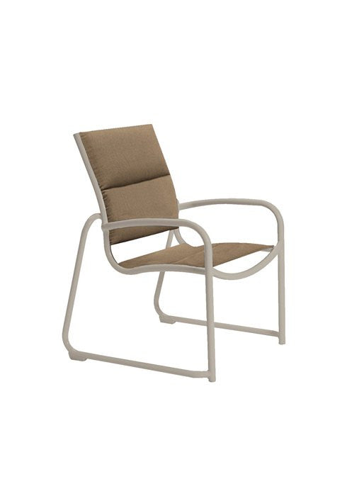 Tropitone Millennia Padded Sling Dining Chair Sled