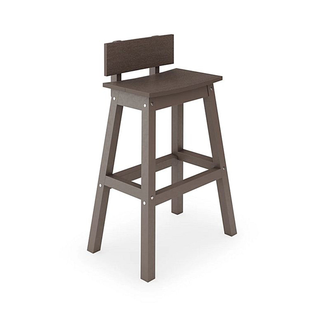 SoPoly Saddle Bar Stool w/ Back