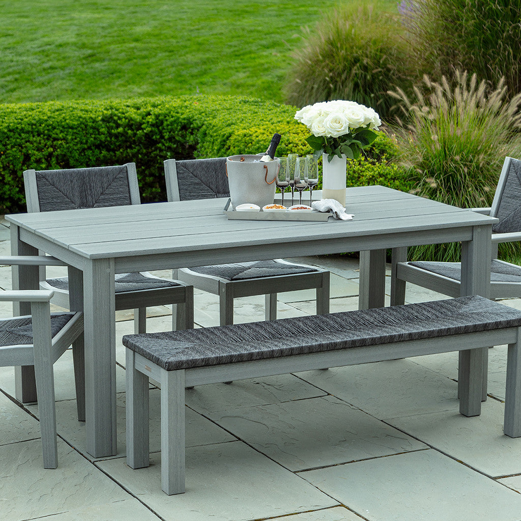 Seaside Casual Greenwich 80" Dining Bench Slatted