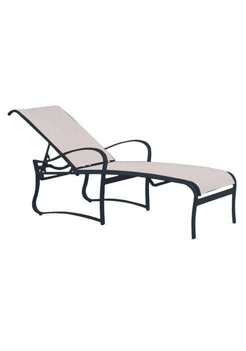 Tropitone Shoreline Sling Chaise Lounge with arms
