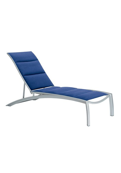 Tropitone South Beach Padded Sling Chaise Lounge Armless