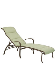 Tropitone Spinnaker Padded Sling Chaise Lounge with arms