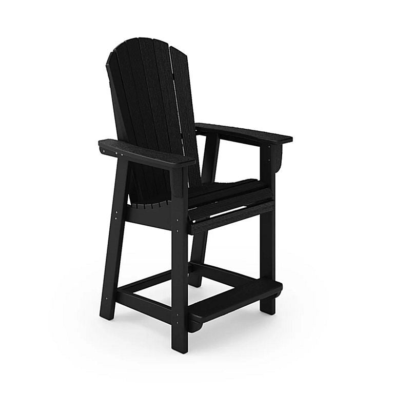 SoPoly St Simons Fan Back Counter Chair