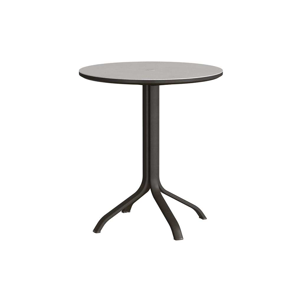 Tropitone Horizon Solid 42" Round KD Pedestal Bar Umbrella Table