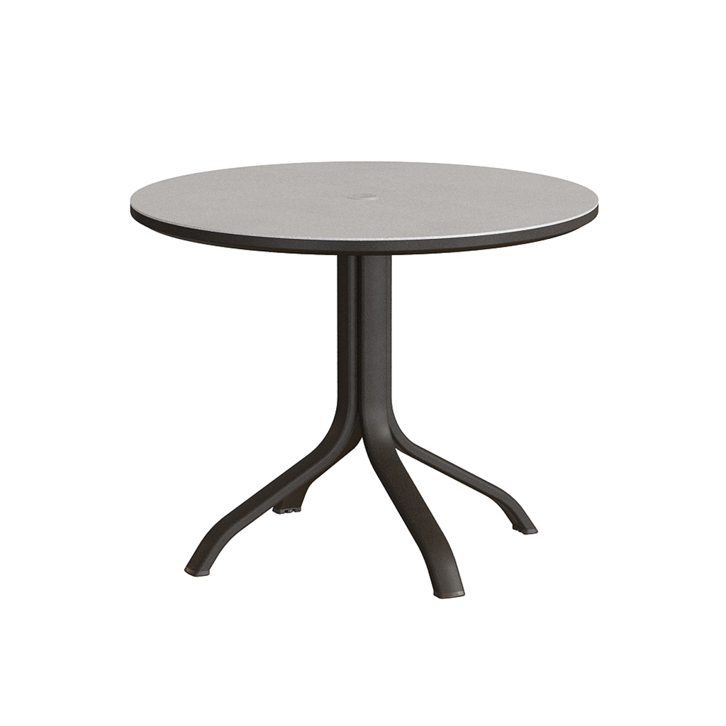 Tropitone Horizon Solid 60" Round KD Pedestal Dining Umbrella Table
