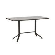 Tropitone Horizon Solid 72" x 36" Rectangular KD Pedestal Bar Umbrella Table