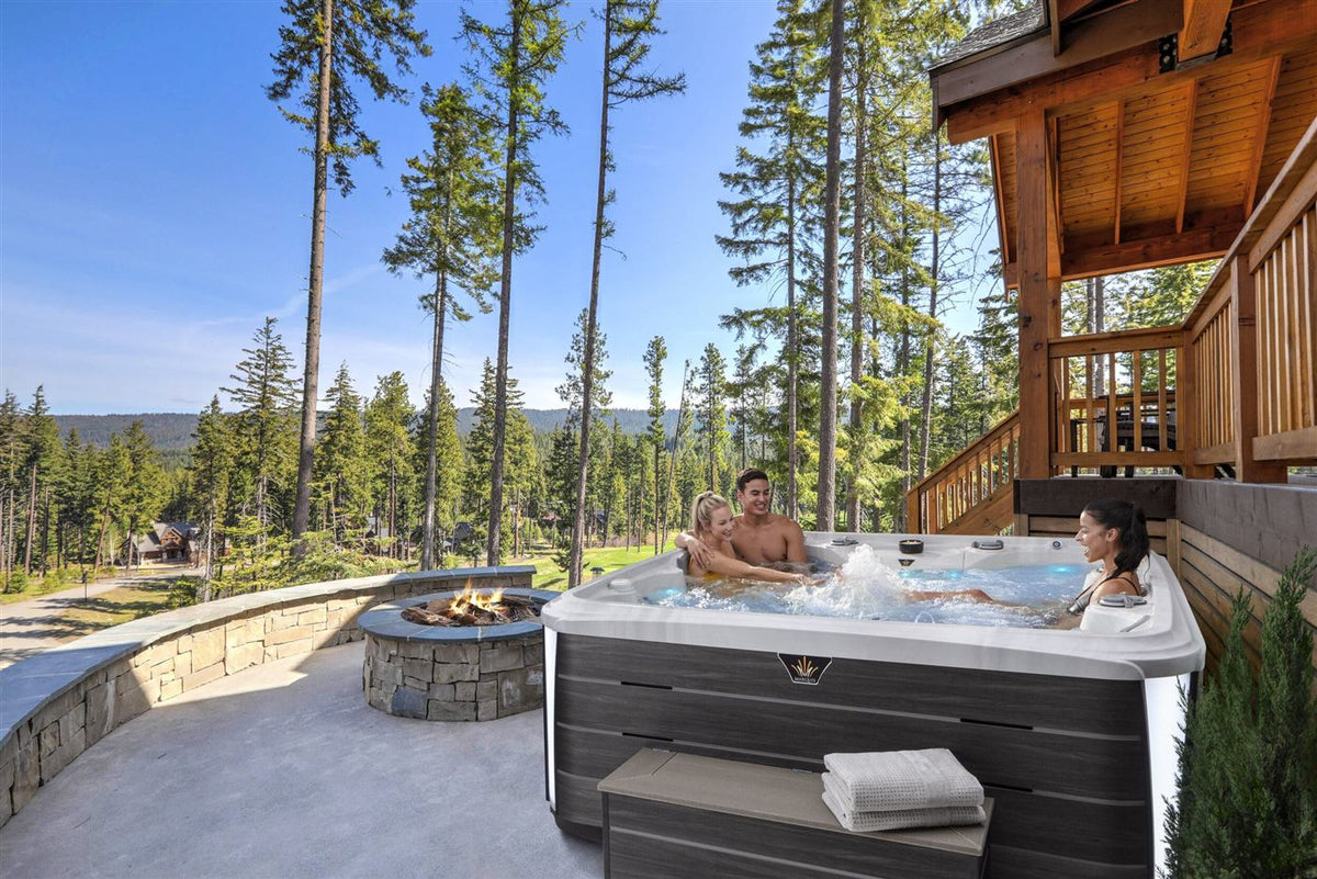 Hot tub at dusk