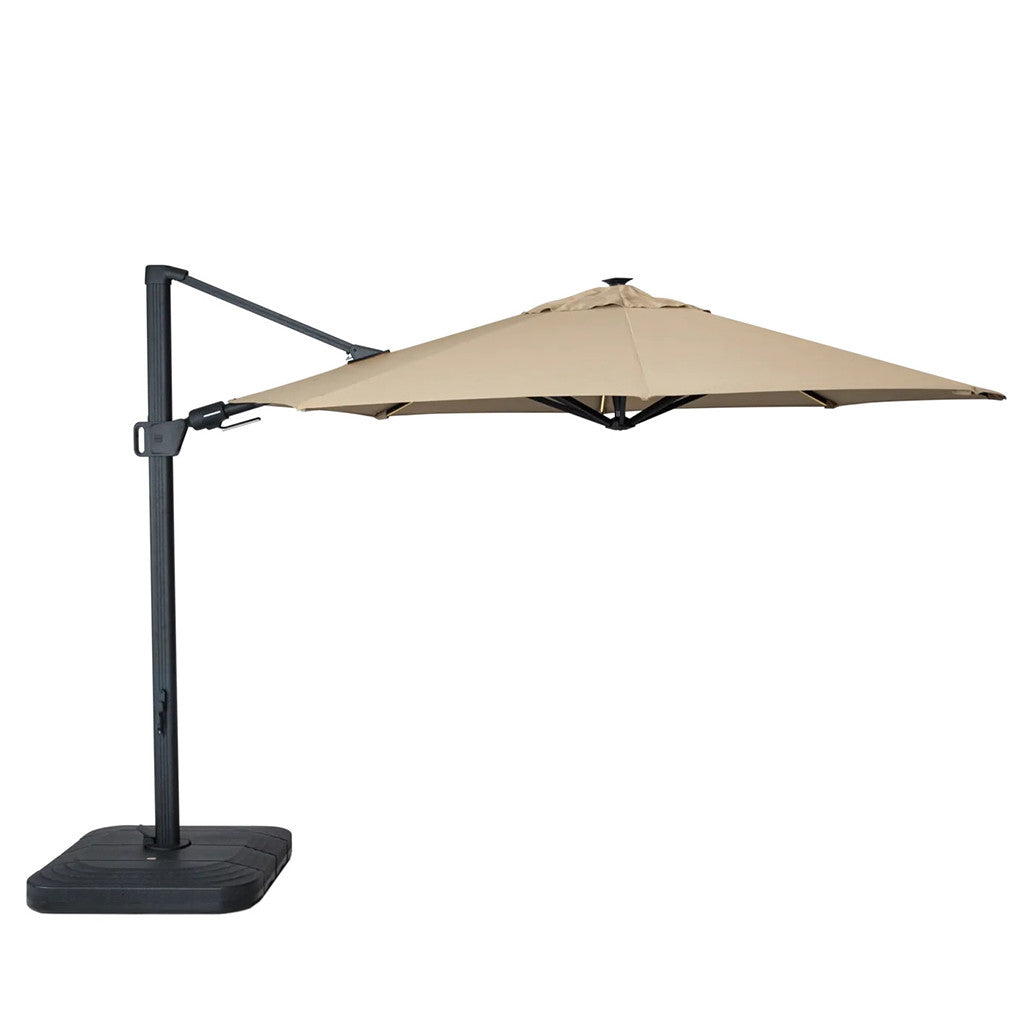 Tempo Zurich 11FT w/ Aurora Lighting Cantilever Umbrella